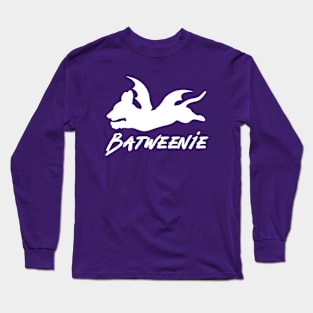 Batweenie Dachshund White Words Long Sleeve T-Shirt